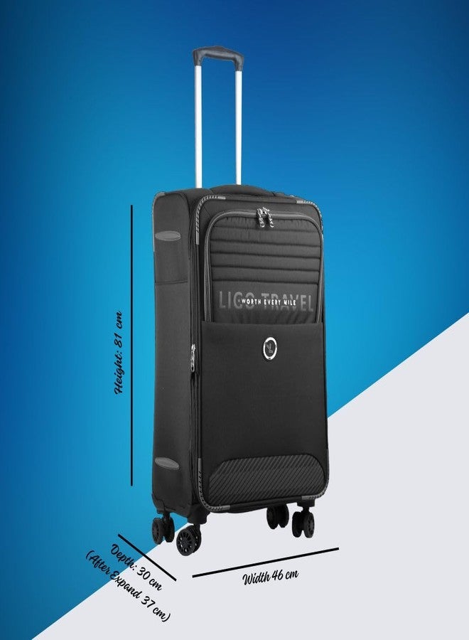 ليجو حقيبة سفر/حقيبة ترولي من ليغو فيذر، مقاس كبير 28 بوصة، مصنوعة من البوليستر الناعم والقابل للتمدد، مزودة بـ 8 عجلات (رمادي) - Image 2